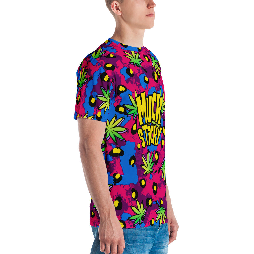 Muck Sticky All-Over Groovy Weed Print T-shirt