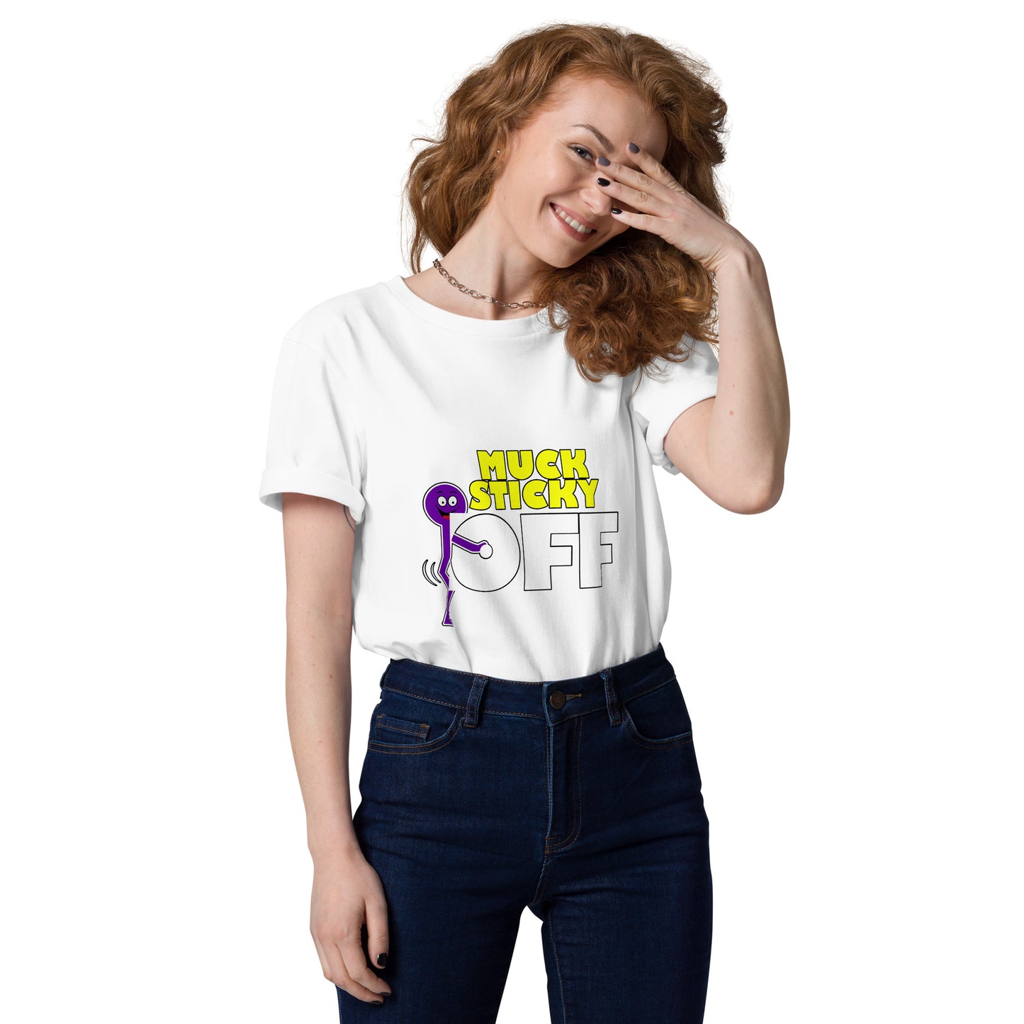 Muck Sticky - "F Off" Unisex organic cotton t-shirt