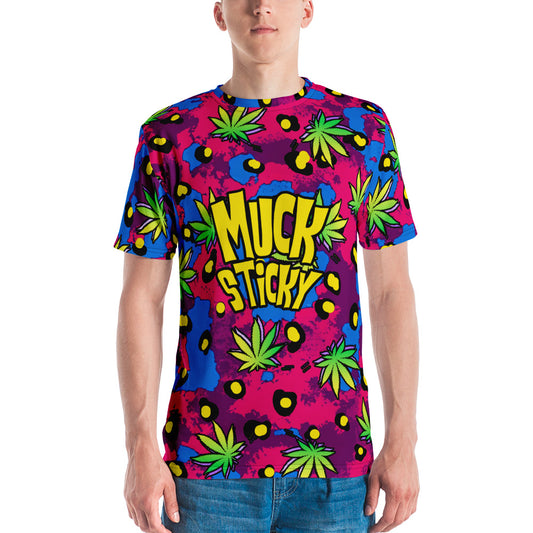 Muck Sticky All-Over Groovy Weed Print T-shirt