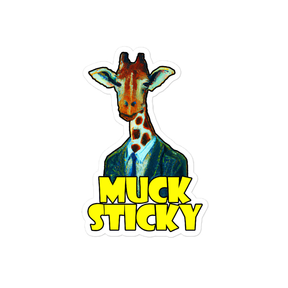 Muck Sticky Giraffe Bubble-free stickers